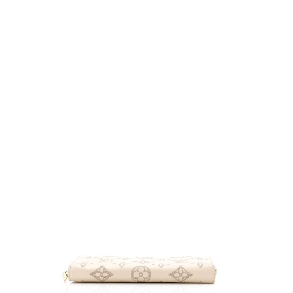 Zippy Wallet Monogram Broderie Anglaise Embroidered Leather - Deep Luxury
