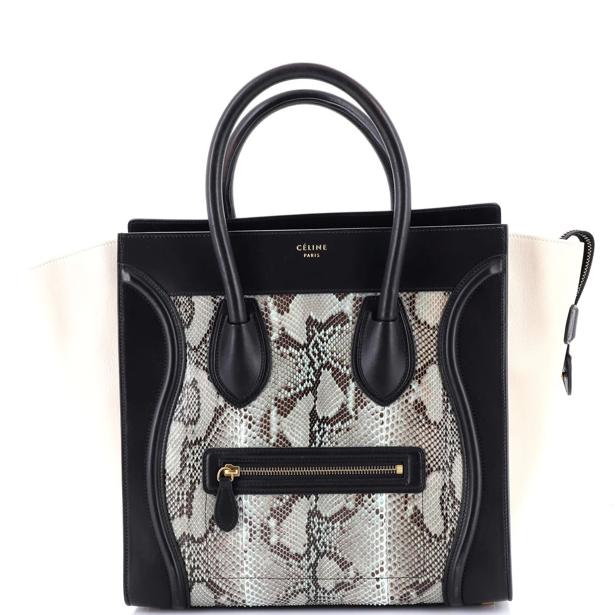 Luggage Bag Python and Leather Mini - Deep Luxury
