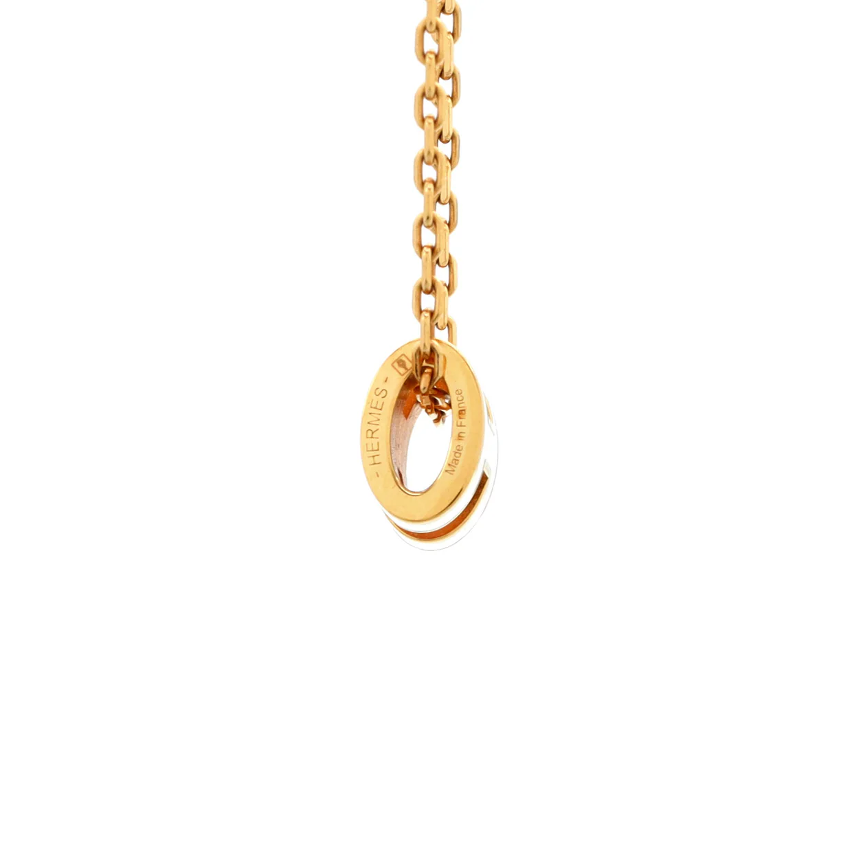 Pop H Pendant Chain Necklace Metal and Enamel Mini - Deep Luxury