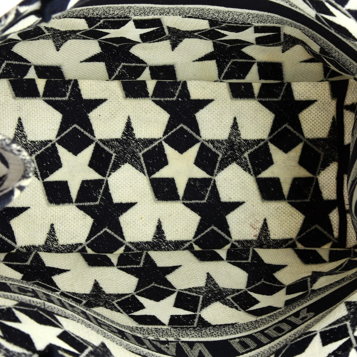 Book Tote Embroidered Canvas Large - Deep Luxury