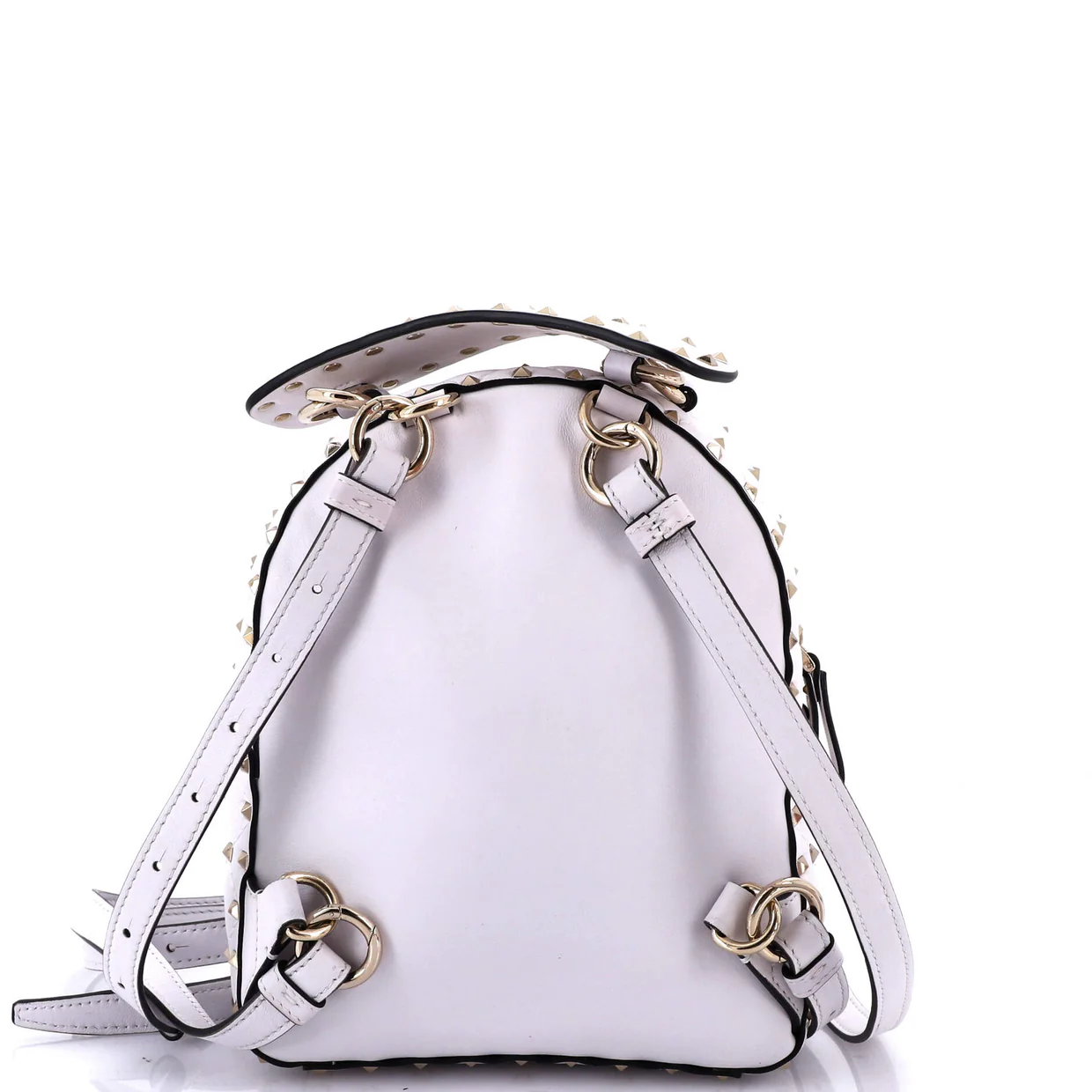 VLTN Rockstud Spike Backpack Quilted Printed Leather Mini - Deep Luxury