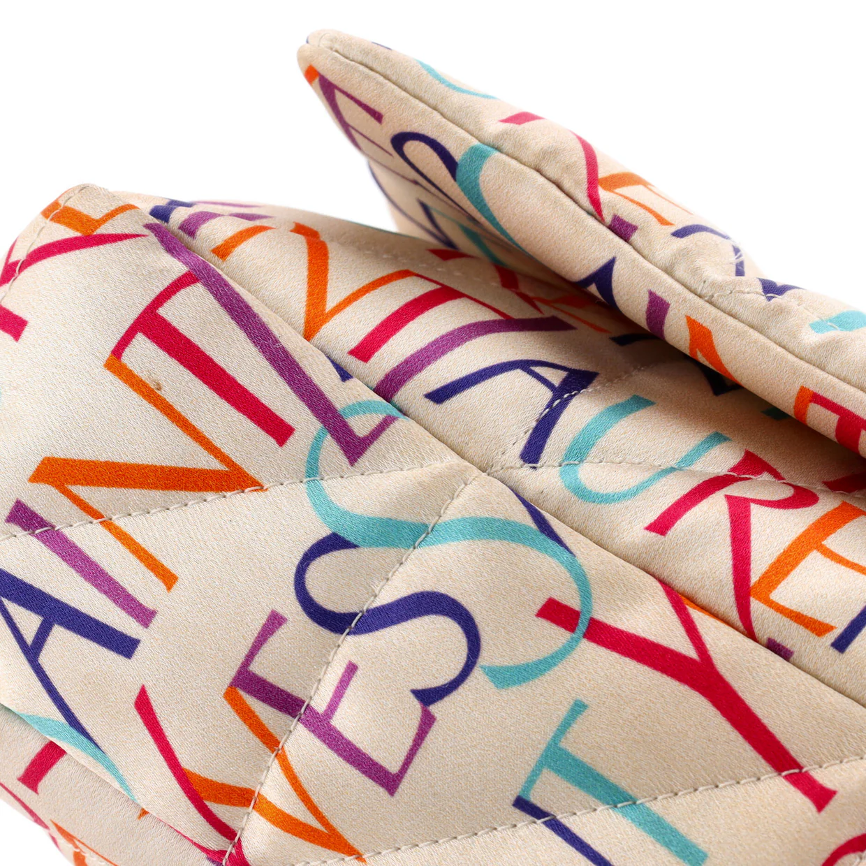 Jamie Flap Bag Quilted Printed Silk Medium - Deep Luxury