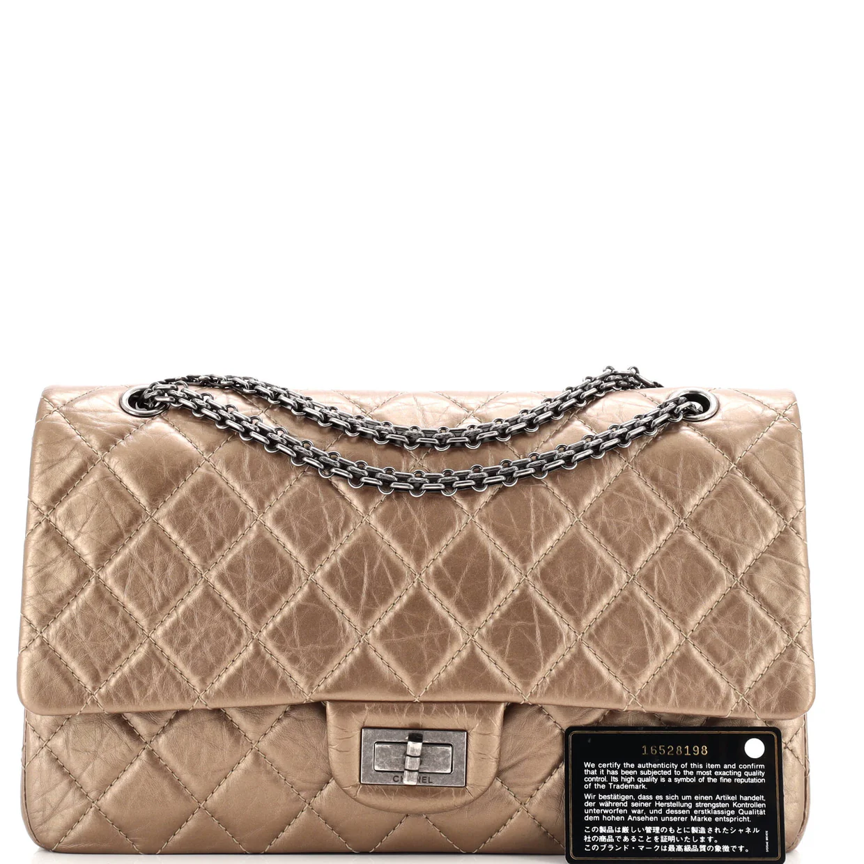 Reissue 2.55 Flap Bag Quilted Metallic Aged Calfskin 226 - Deep Luxury