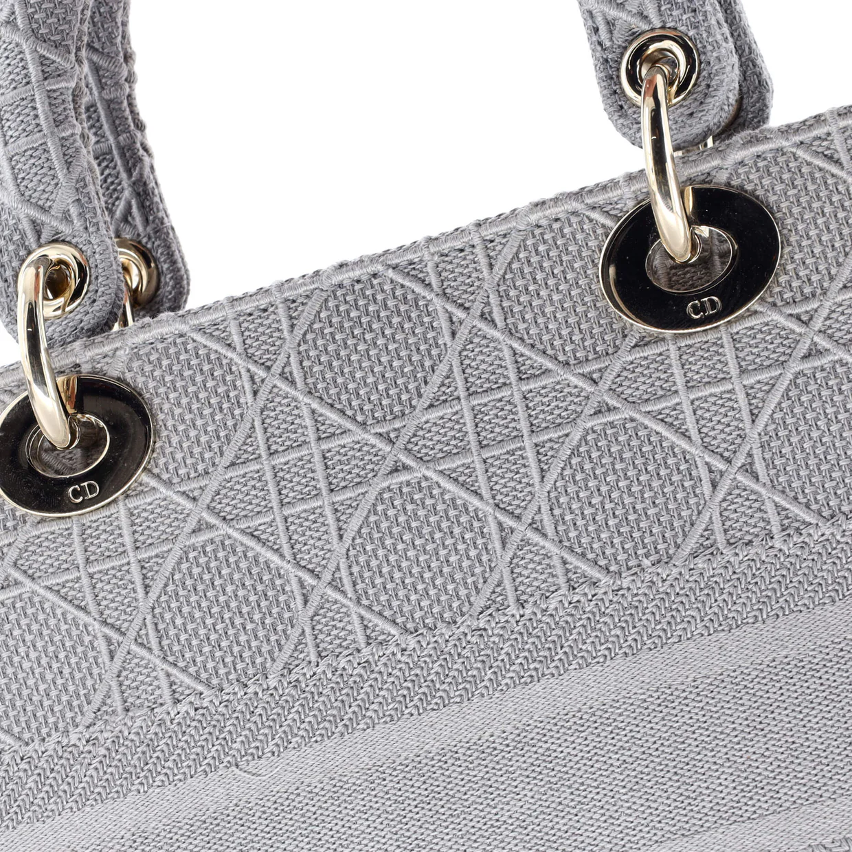 Lady D-Lite Bag Cannage Embroidered Canvas Medium - Deep Luxury