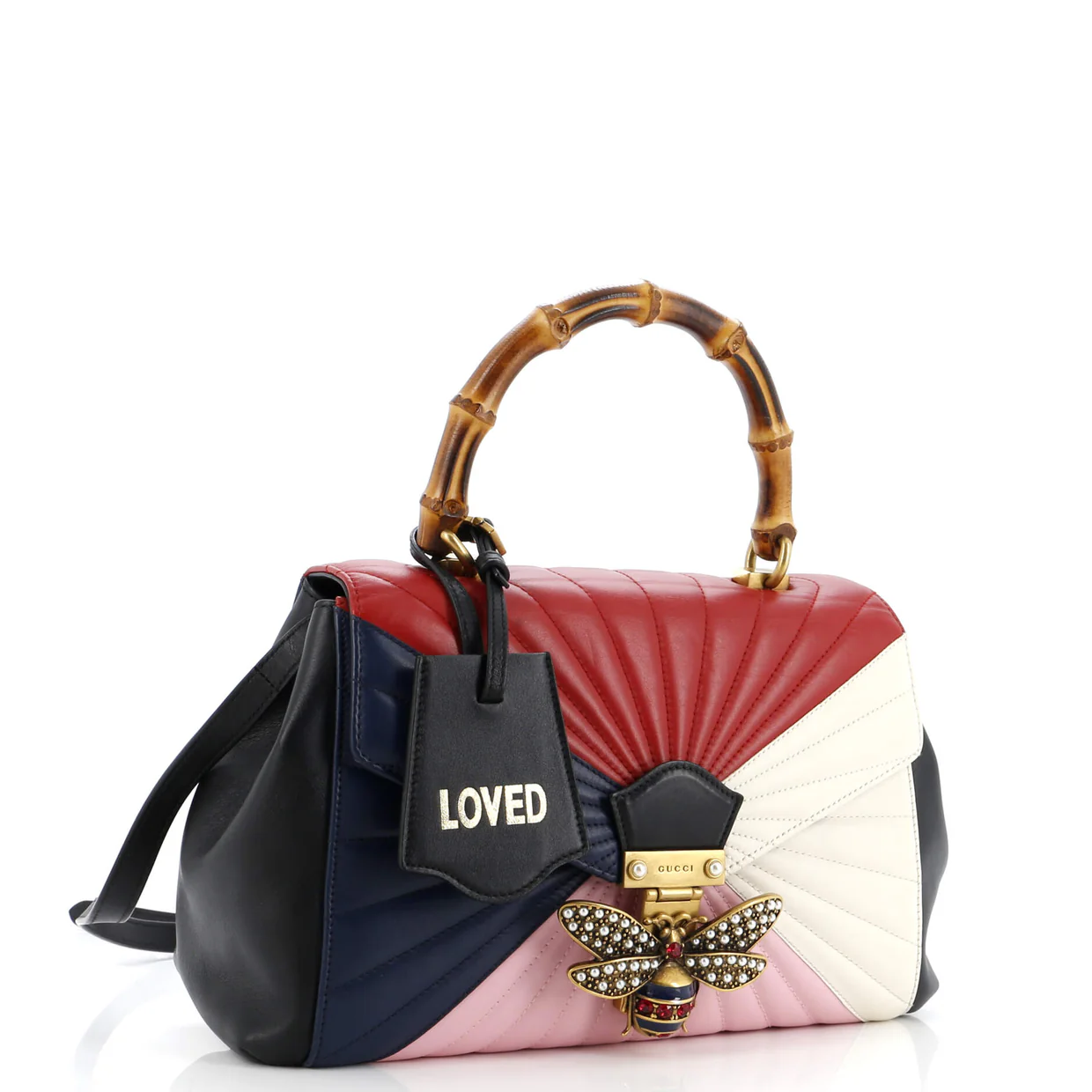 Queen Margaret Top Handle Bag Multicolor Quilted Leather Medium - Deep Luxury