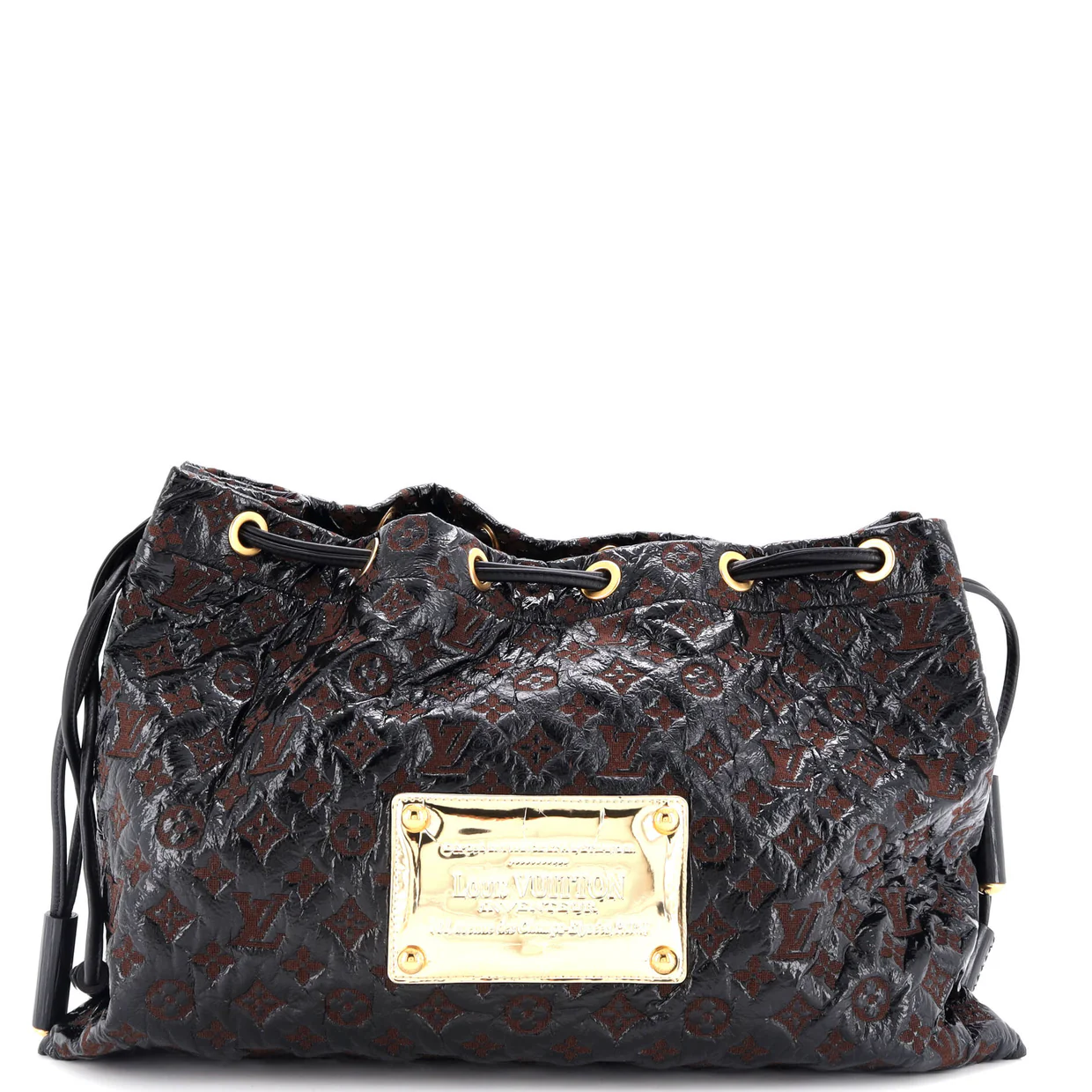 Squishy Messenger Bag Monogram Vinyl - Deep Luxury