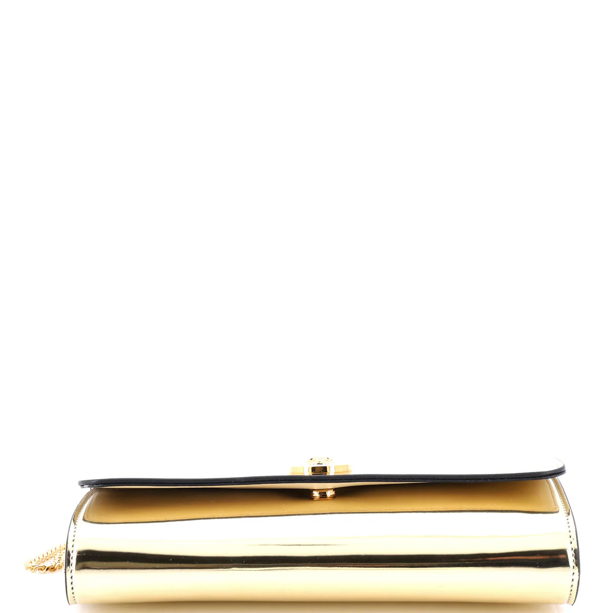 La Medusa Clutch on Chain Patent - Deep Luxury