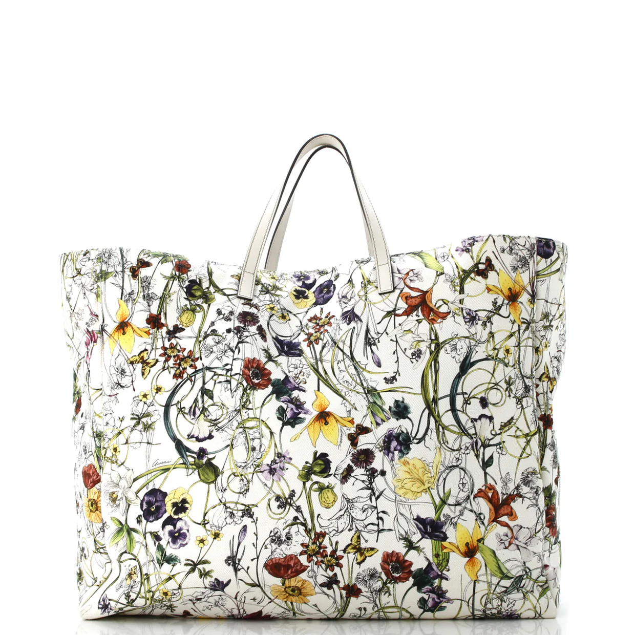 Open Tote Flora Canvas Large - Deep Luxury
