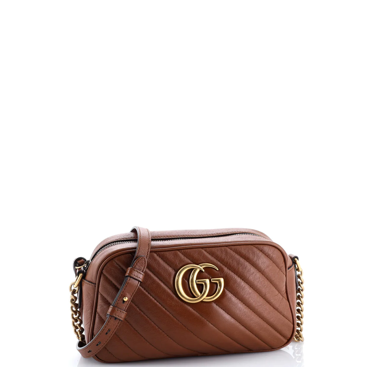 GG Marmont Shoulder Bag Diagonal Quilted Leather Small - Deep Luxury