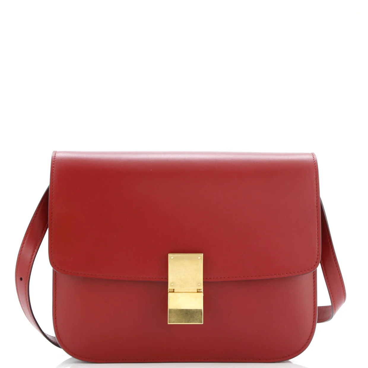 Classic Box Bag Smooth Leather Medium - Deep Luxury