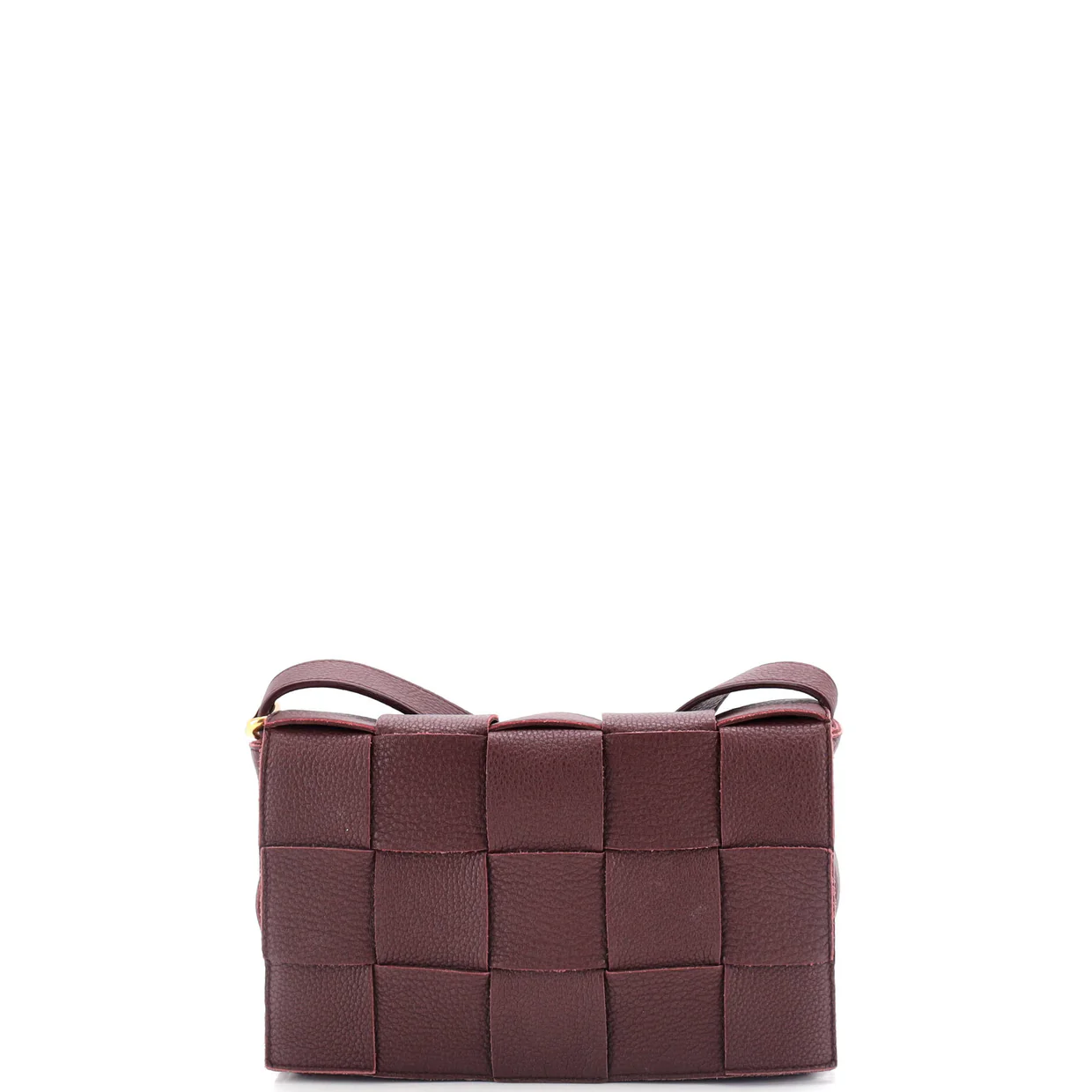 Cassette Crossbody Bag Maxi Intrecciato Grained Leather - Deep Luxury