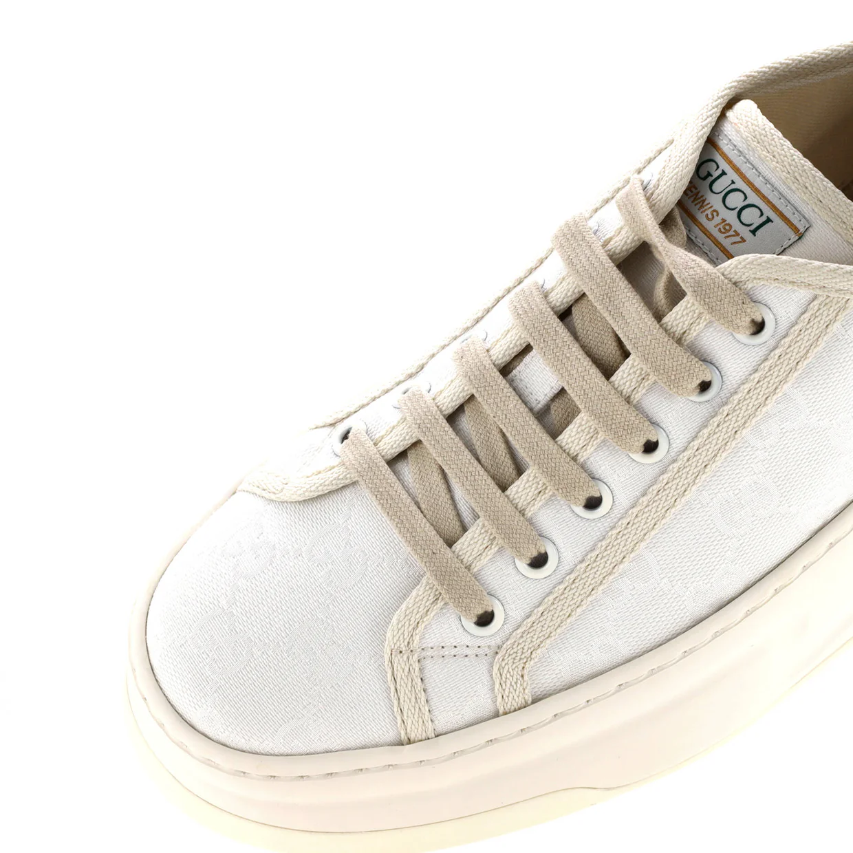 Women's 1977 Tennis Platform Sneakers GG Canvas - Deep Luxury