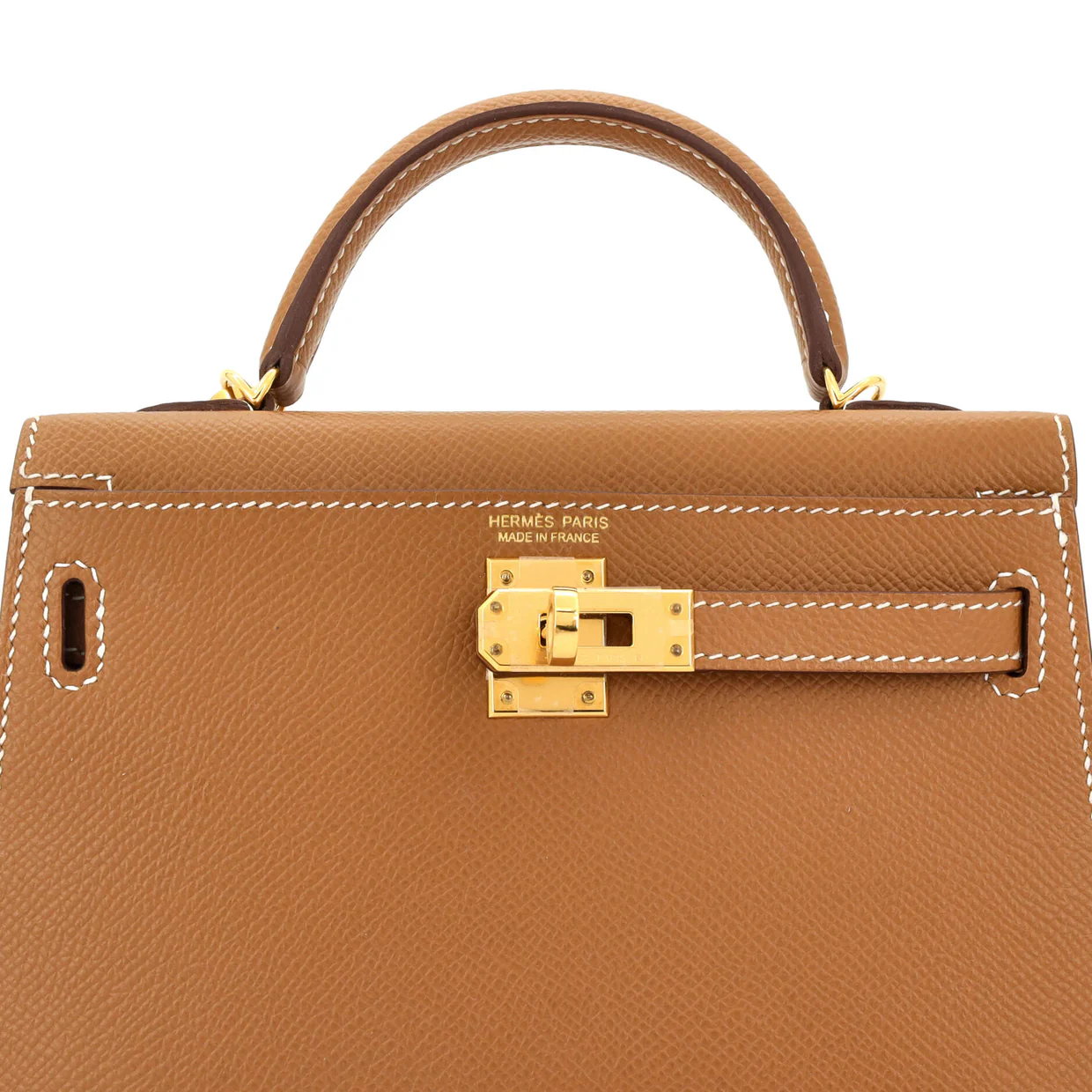 Kelly Mini II Bag Gold Epsom with Gold Hardware 20 - Deep Luxury