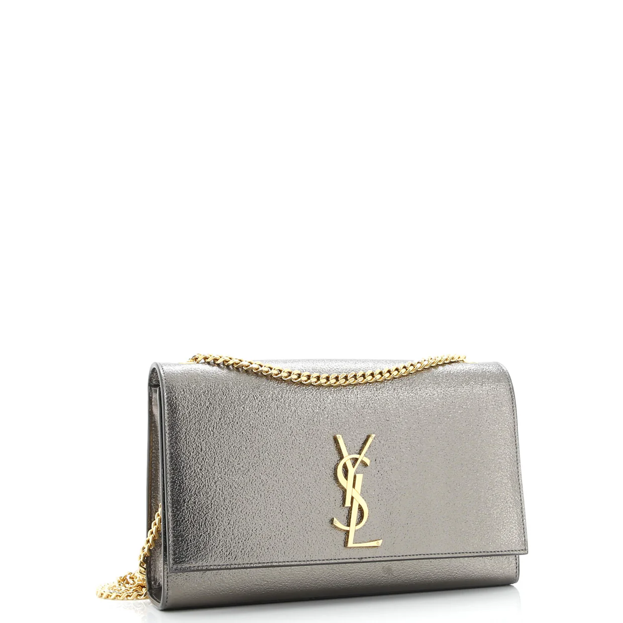 Classic Monogram Crossbody Bag Metallic Leather Medium - Deep Luxury