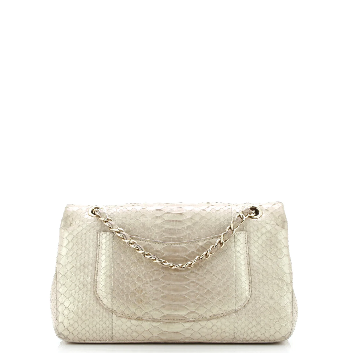 Classic Double Flap Bag Iridescent Python Medium - Deep Luxury