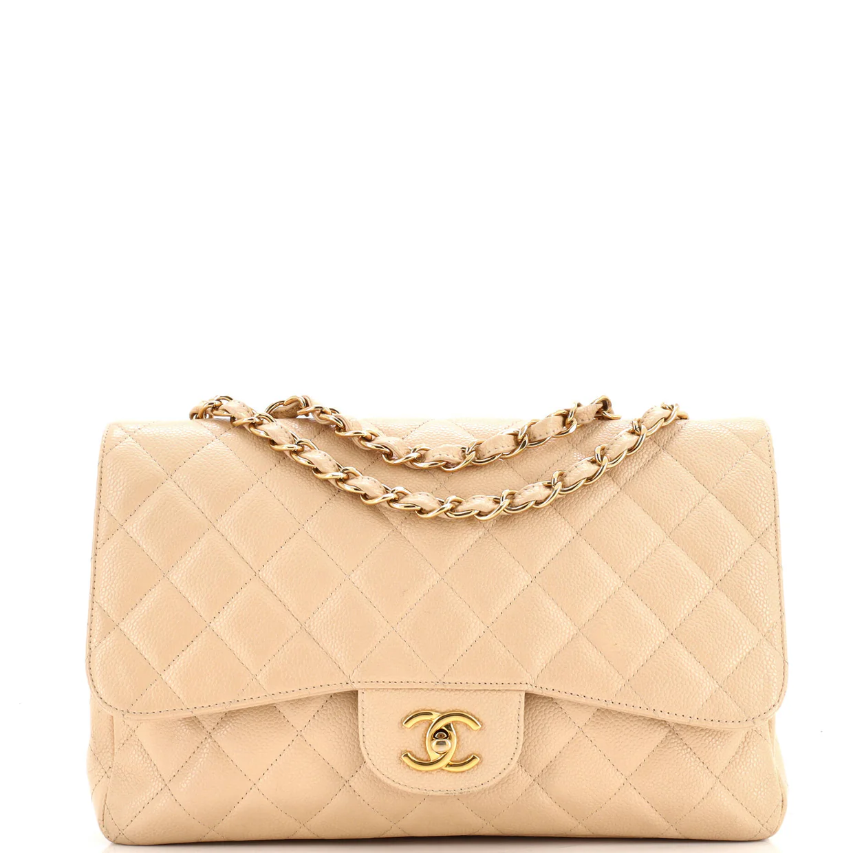 Vintage Classic Single Flap Bag Quilted Caviar Jumbo - Deep Luxury