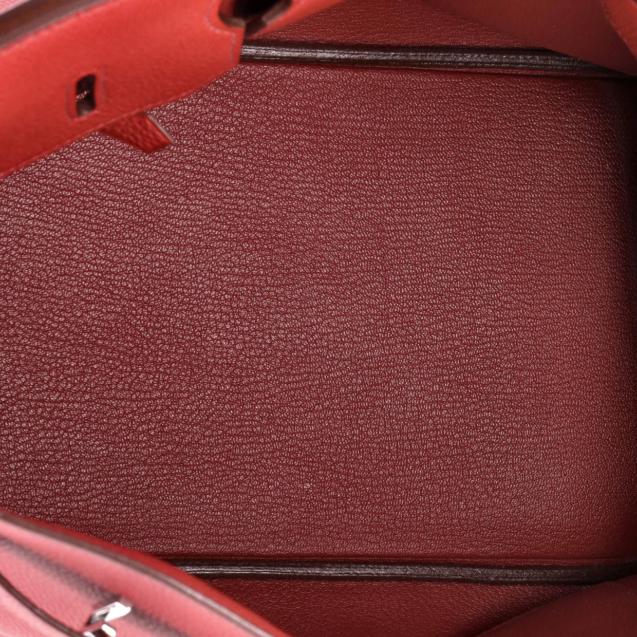 Birkin Handbag Rouge Garance Vache Trekking with Palladium Hardware 35 - Deep Luxury