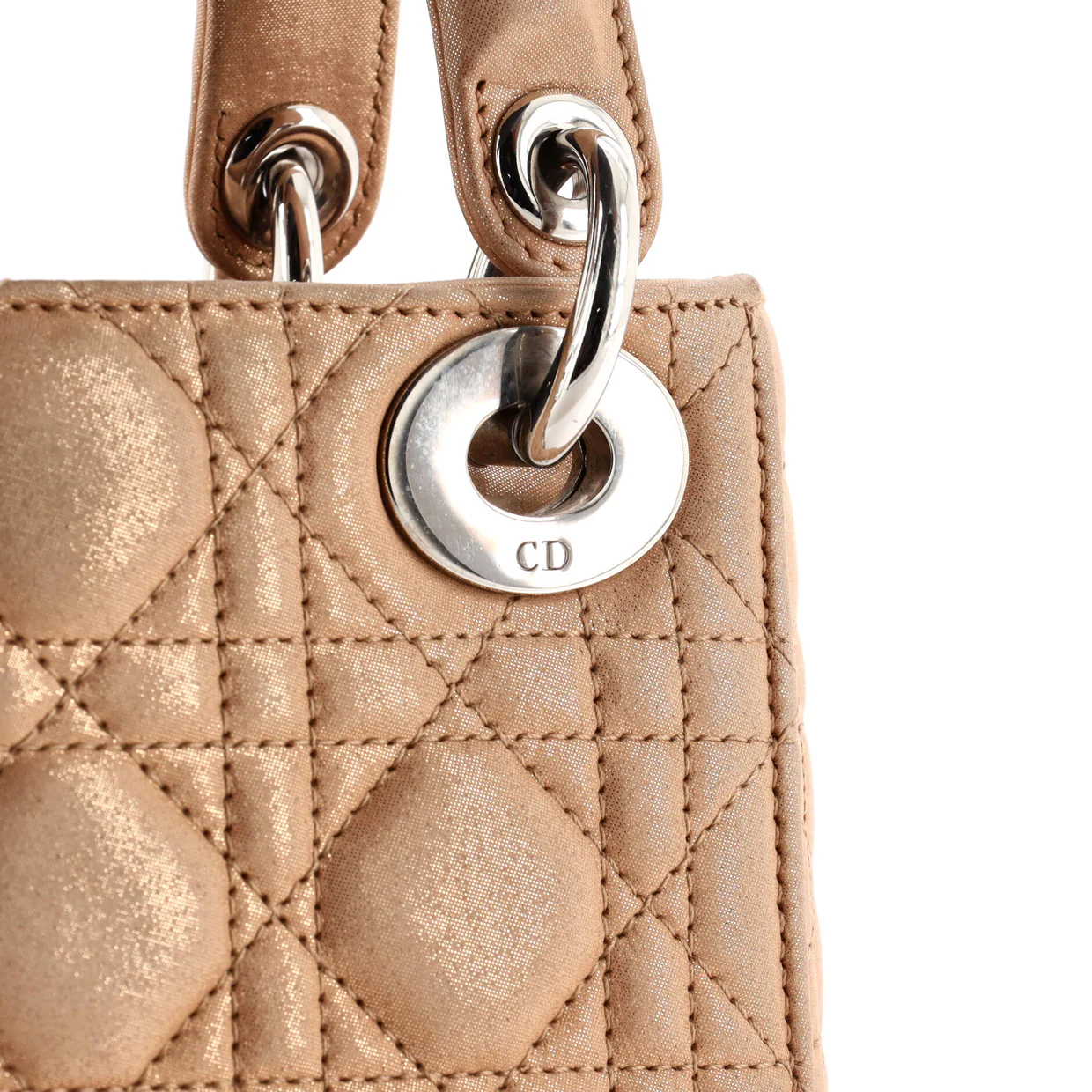 Lady Dior Chain Bag Cannage Quilt Iridescent Leather Mini - Deep Luxury
