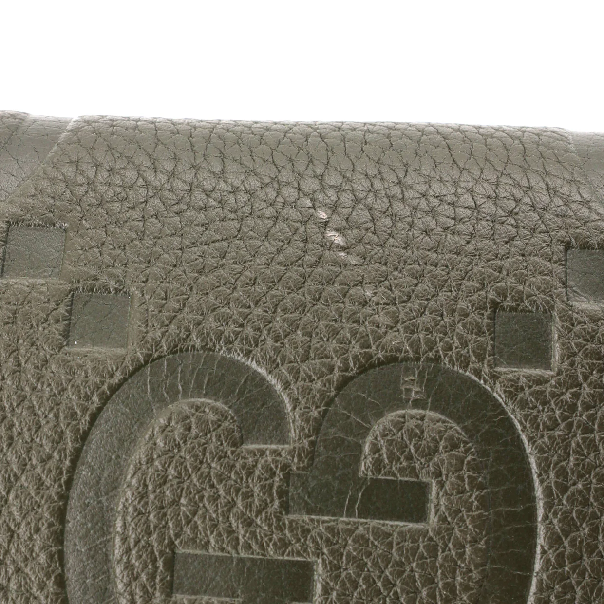 Double Belt Flap Messenger Bag Jumbo GG Embossed Leather Medium - Deep Luxury