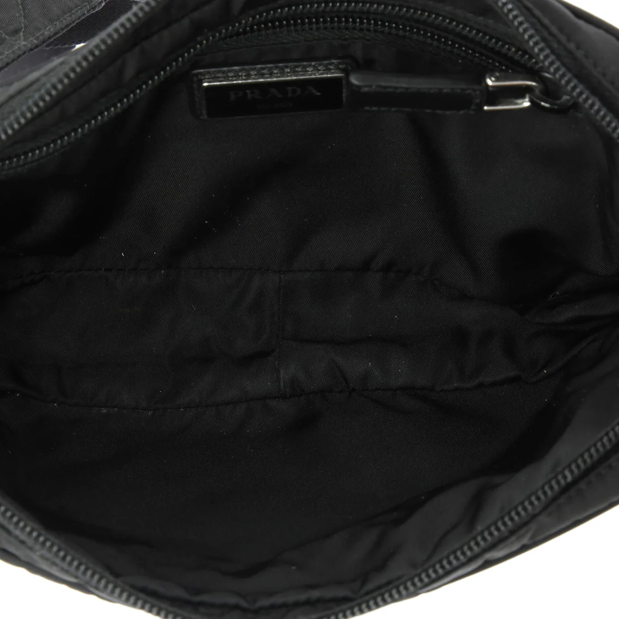 Front Pocket Belt Bag Re-Nylon with Saffiano Leather - Deep Luxury