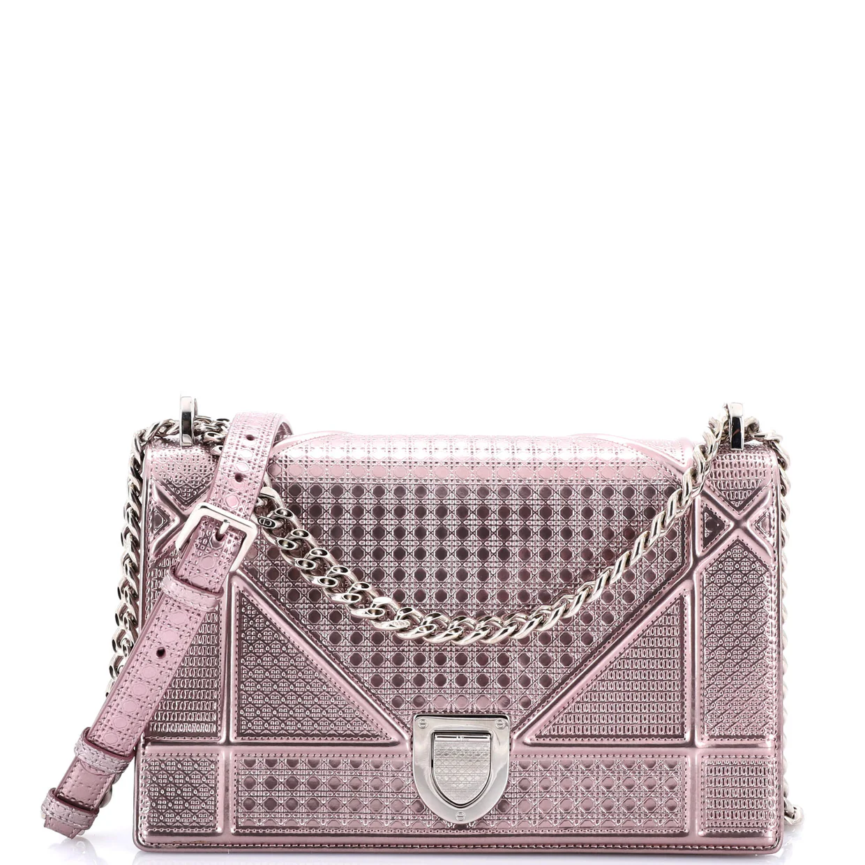 Diorama Flap Bag Cannage Embossed Calfskin Medium - Deep Luxury