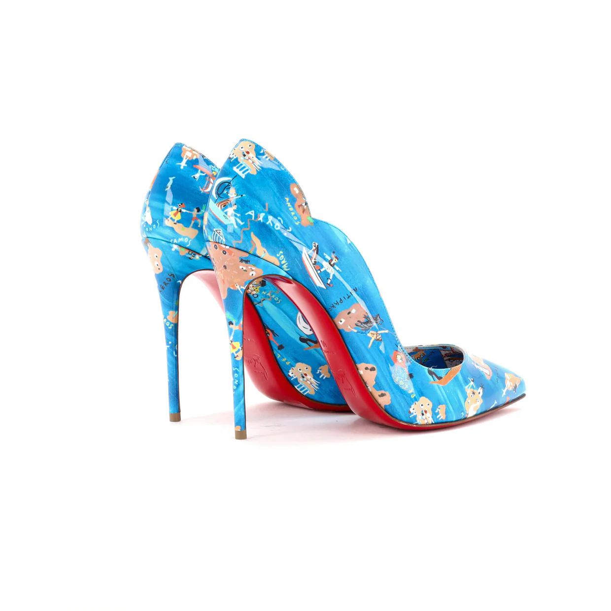 Women's Hot Chick Pumps Printed Patent 100 - Deep Luxury