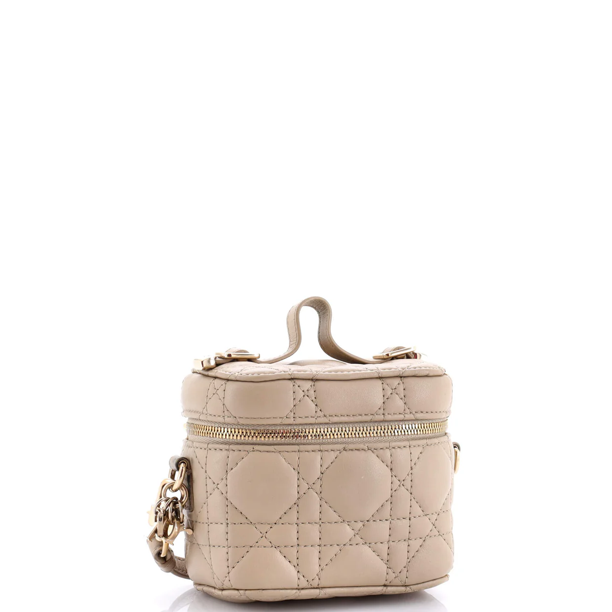 Lady Dior Vanity Case Cannage Quilt Lambskin Micro - Deep Luxury