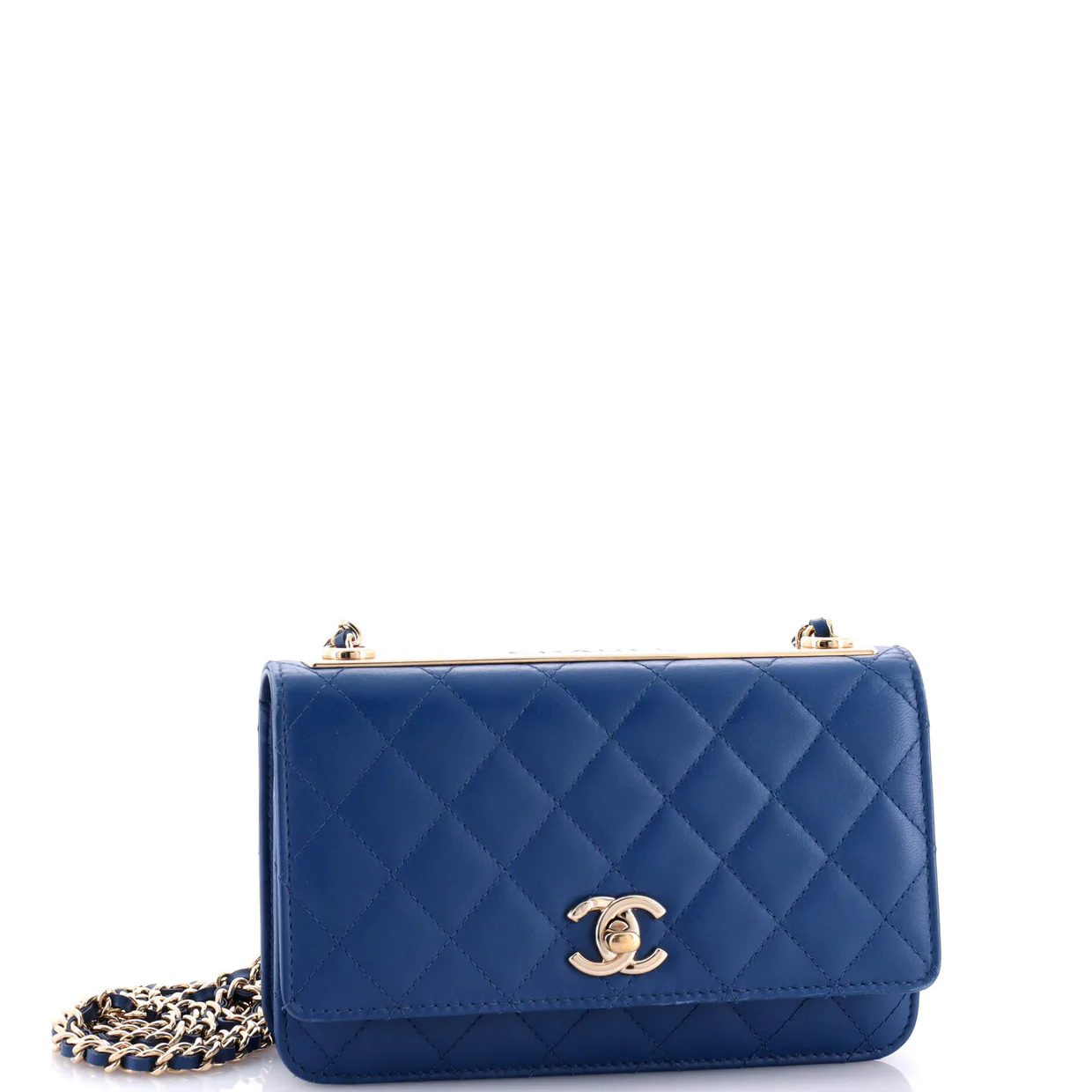 Trendy CC Wallet on Chain NM Quilted Lambskin - Deep Luxury