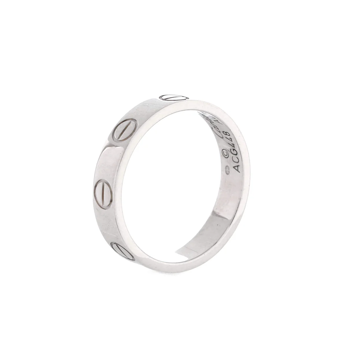 Love Wedding Band Ring 18K White Gold - Deep Luxury