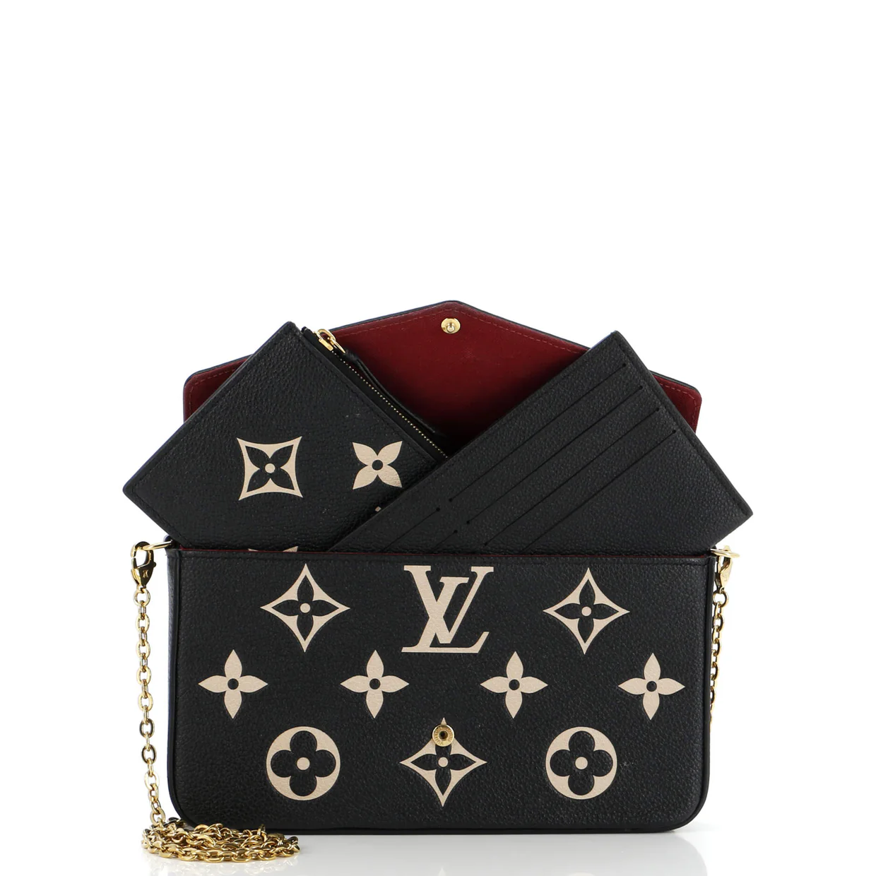 Felicie Pochette Bicolor Monogram Empreinte Giant - Deep Luxury