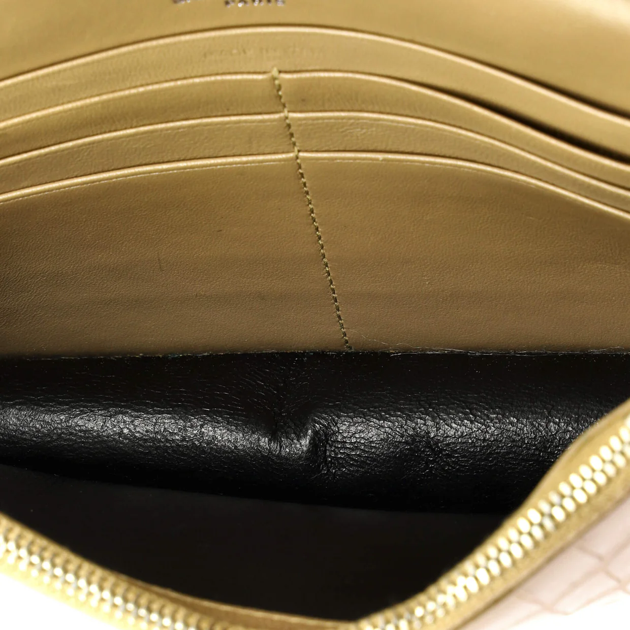Classic Monogram Tassel Chain Wallet Crocodile Embossed Leather - Deep Luxury