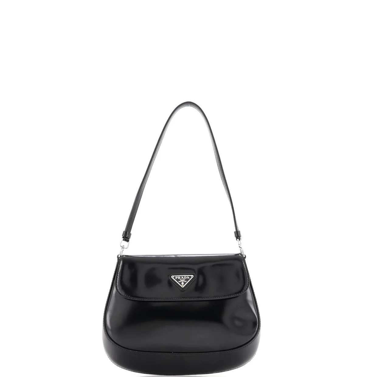 Cleo Flap Shoulder Bag Spazzolato Leather Small - Deep Luxury