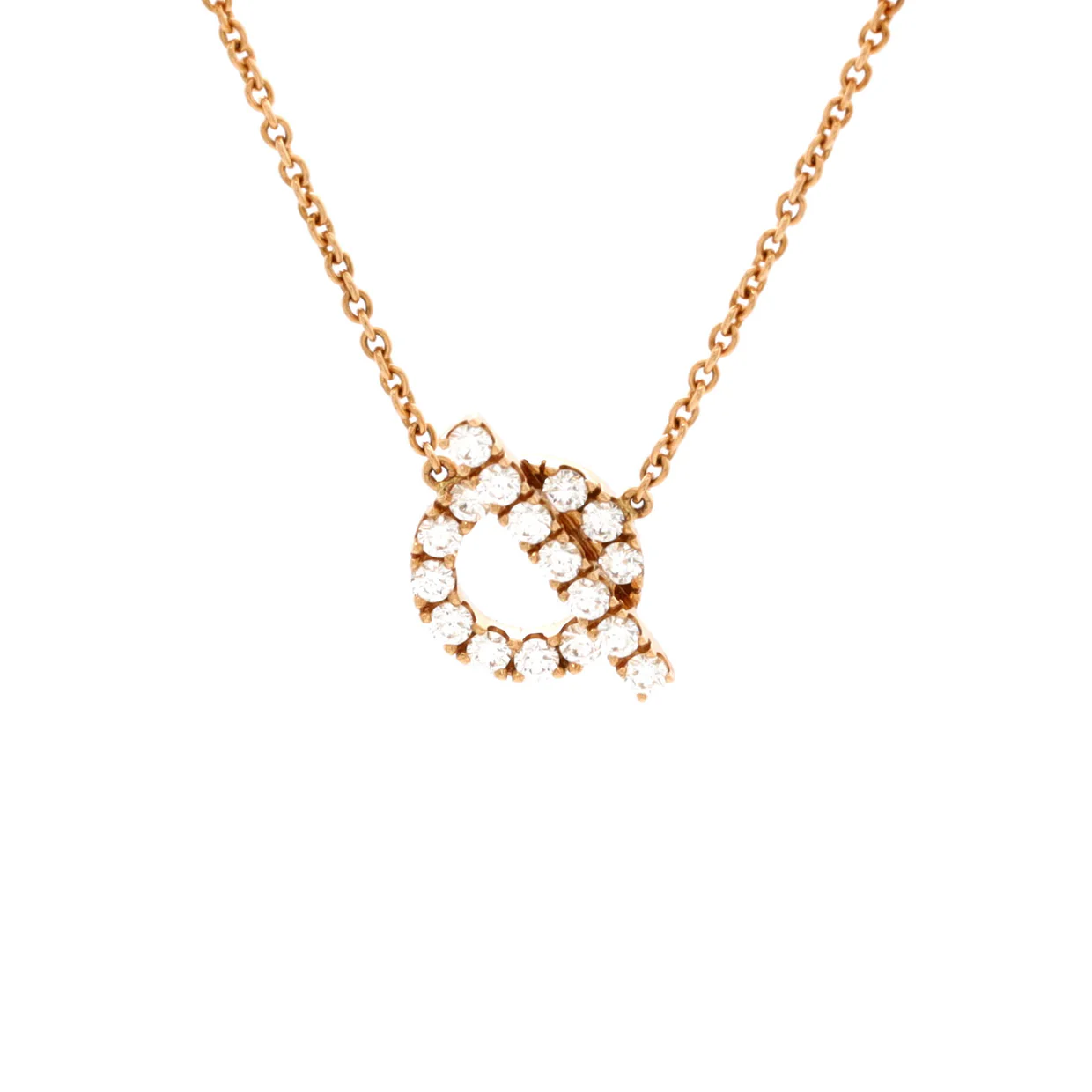 Finesse Pendant Necklace 18K Rose Gold and Diamonds - Deep Luxury