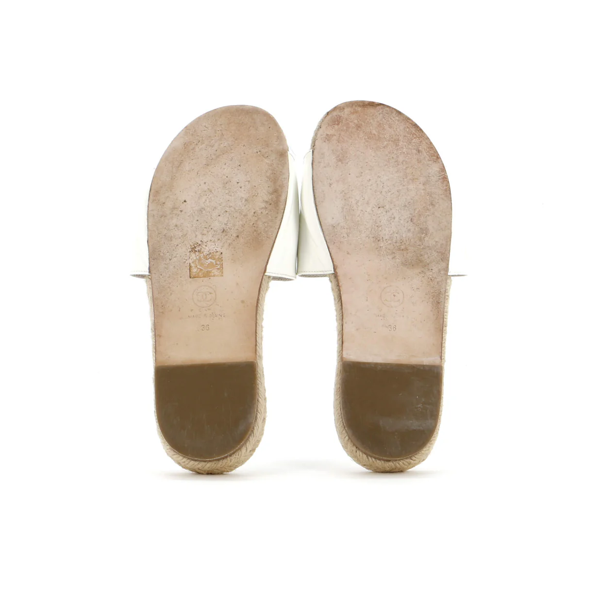 Women's CC Espadrille Slide Sandals Embellished Leather - Deep Luxury