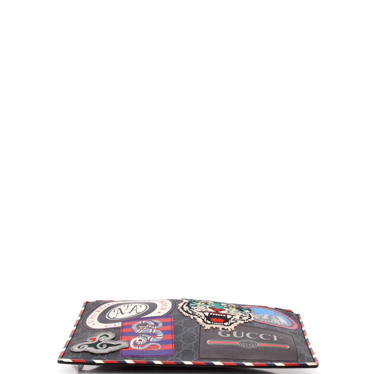 Night Courrier Pouch GG Coated Canvas with Applique - Deep Luxury