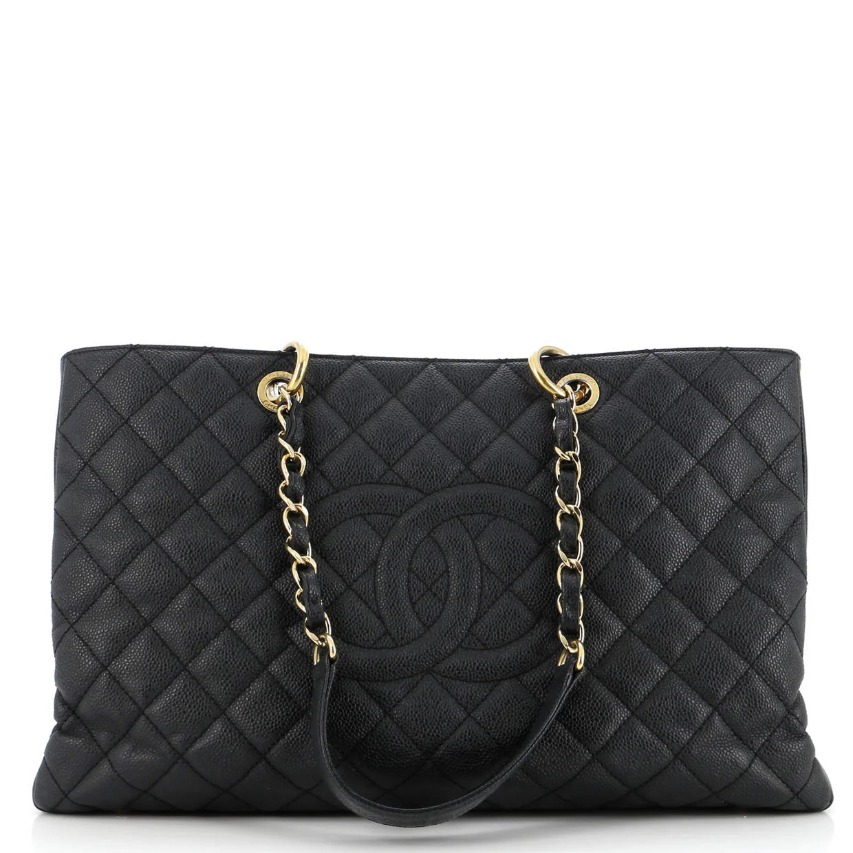Grand Shopping Tote Quilted Caviar XL - Deep Luxury