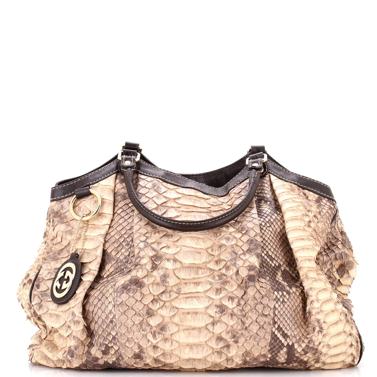 Sukey Tote Python Large - Deep Luxury