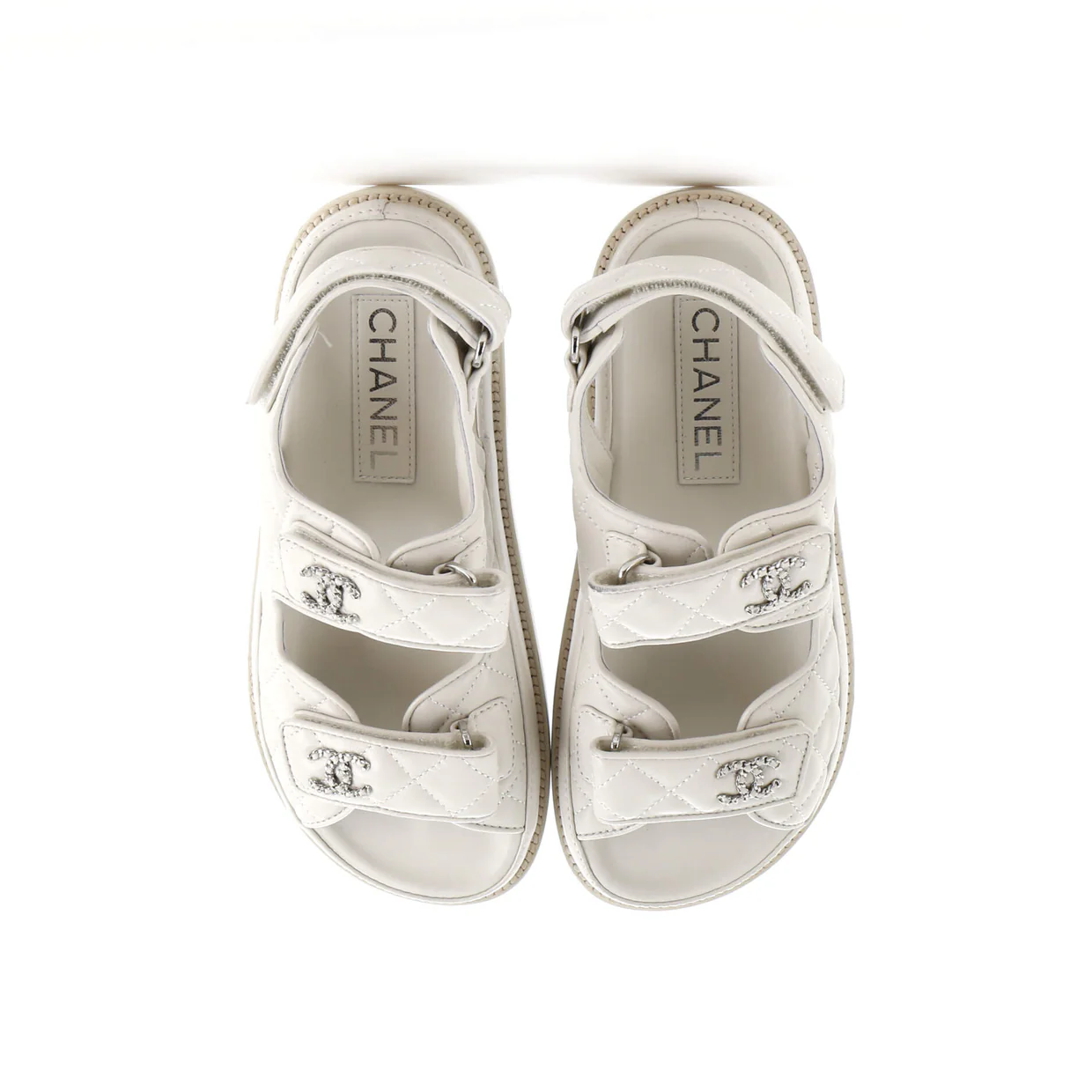 Women's Velcro Dad Sandals Quilted Leather - Deep Luxury