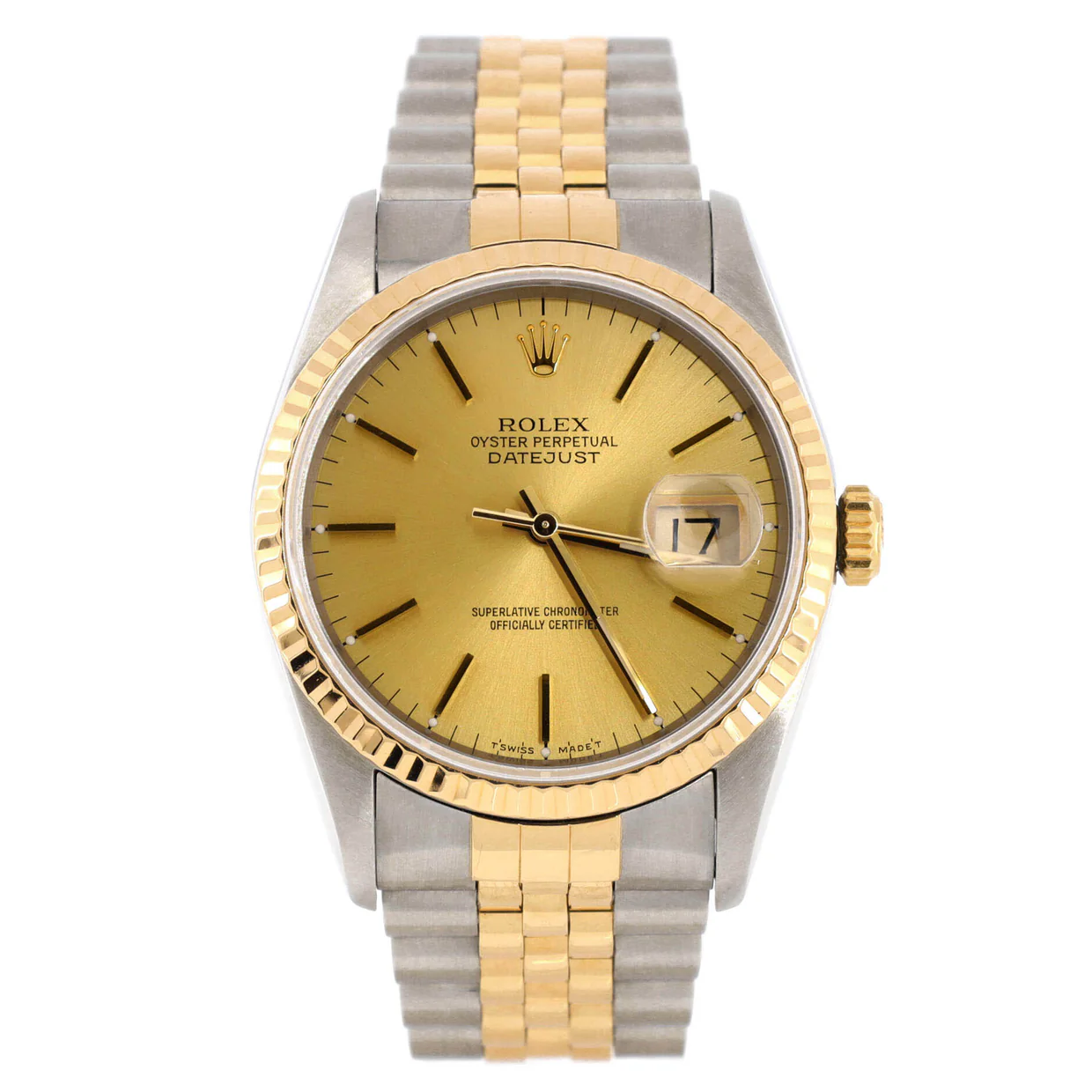 Oyster Perpetual Datejust Automatic Watch Stainless Steel and Yellow Gold 36 - Deep Luxury