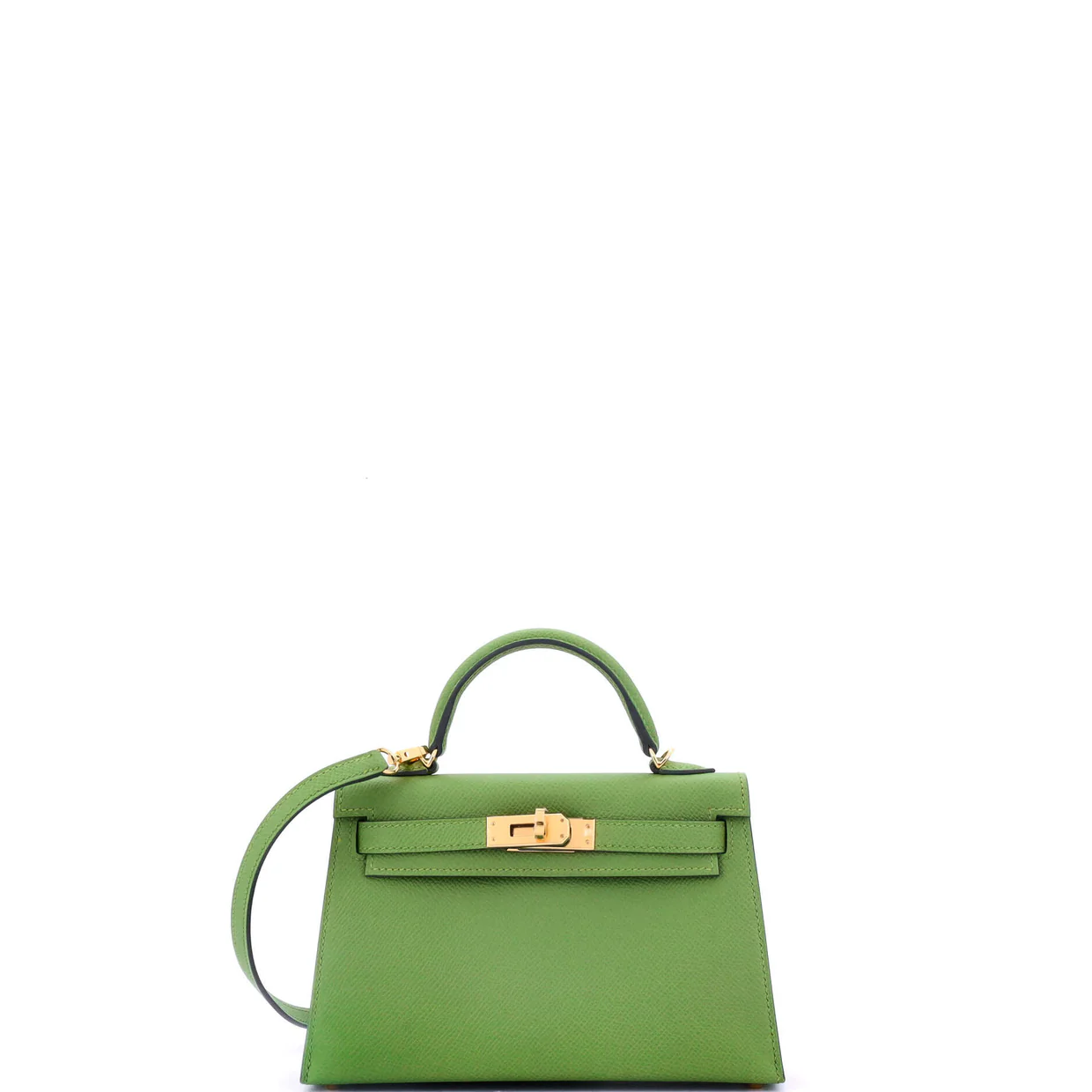Kelly Mini II Bag Vert Yucca Epsom with Gold Hardware 20 - Deep Luxury
