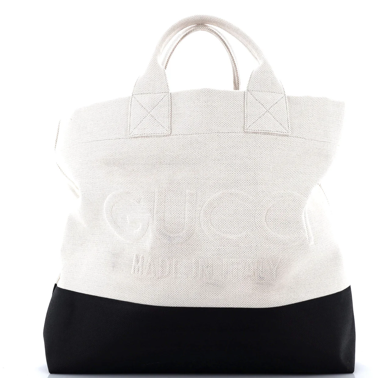 Logo Embossed Open Tote Canvas - Deep Luxury