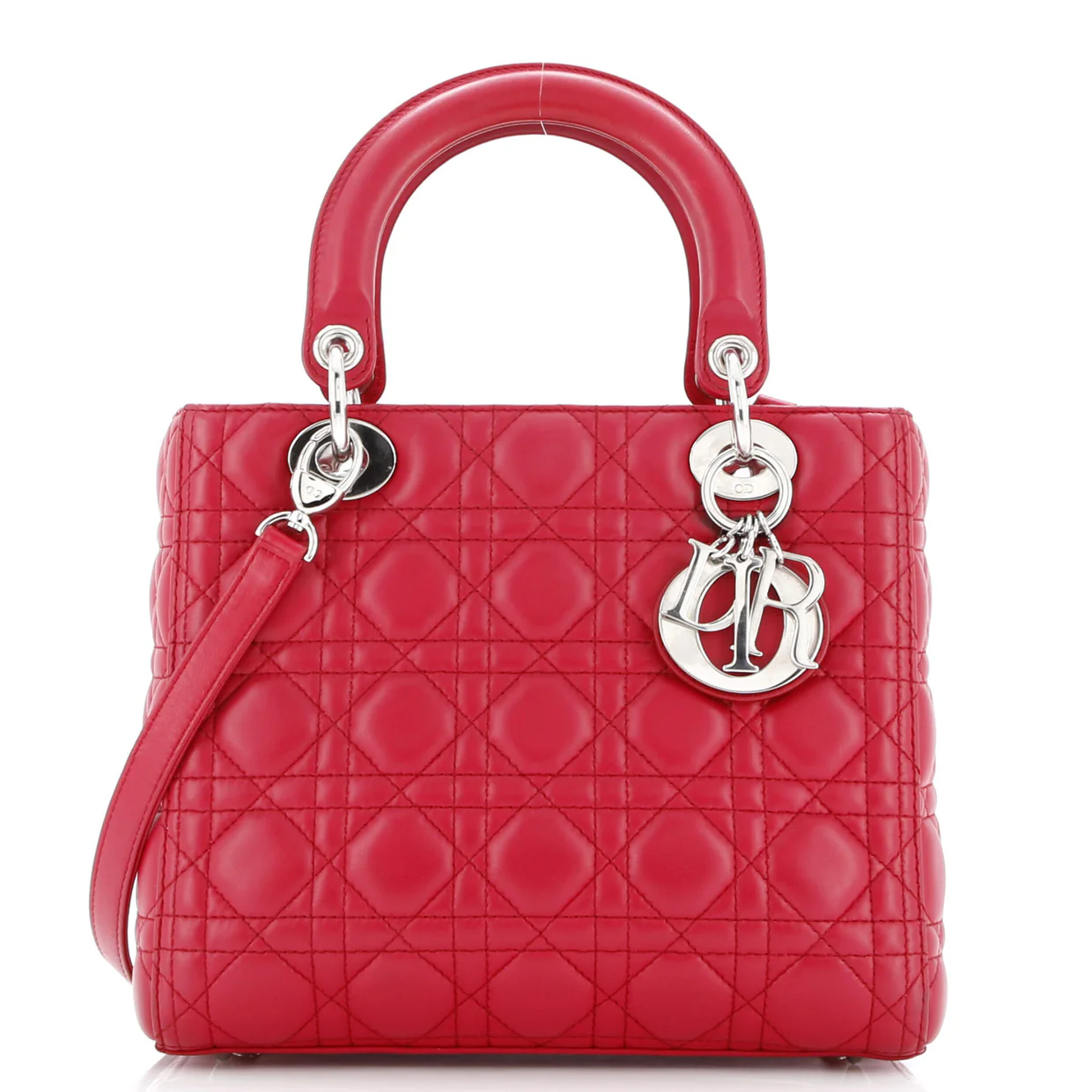 Lady Dior Bag Cannage Quilt Lambskin Medium - Deep Luxury