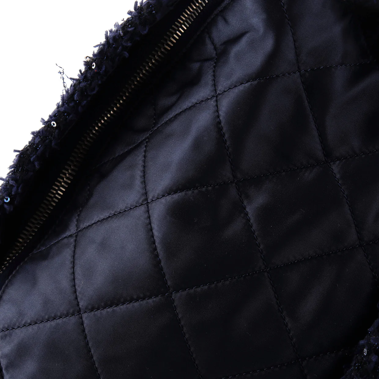 Astronaut Essentials Backpack Quilted Nylon with Tweed Medium - Deep Luxury