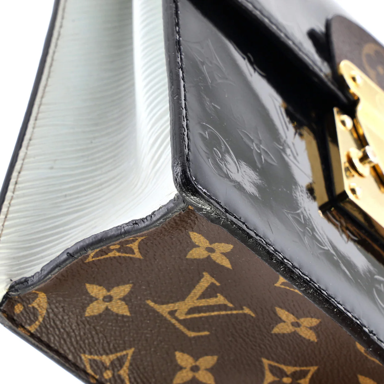 Spring Street NM Handbag Monogram Vernis with Monogram Canvas and Epi Leather - Deep Luxury