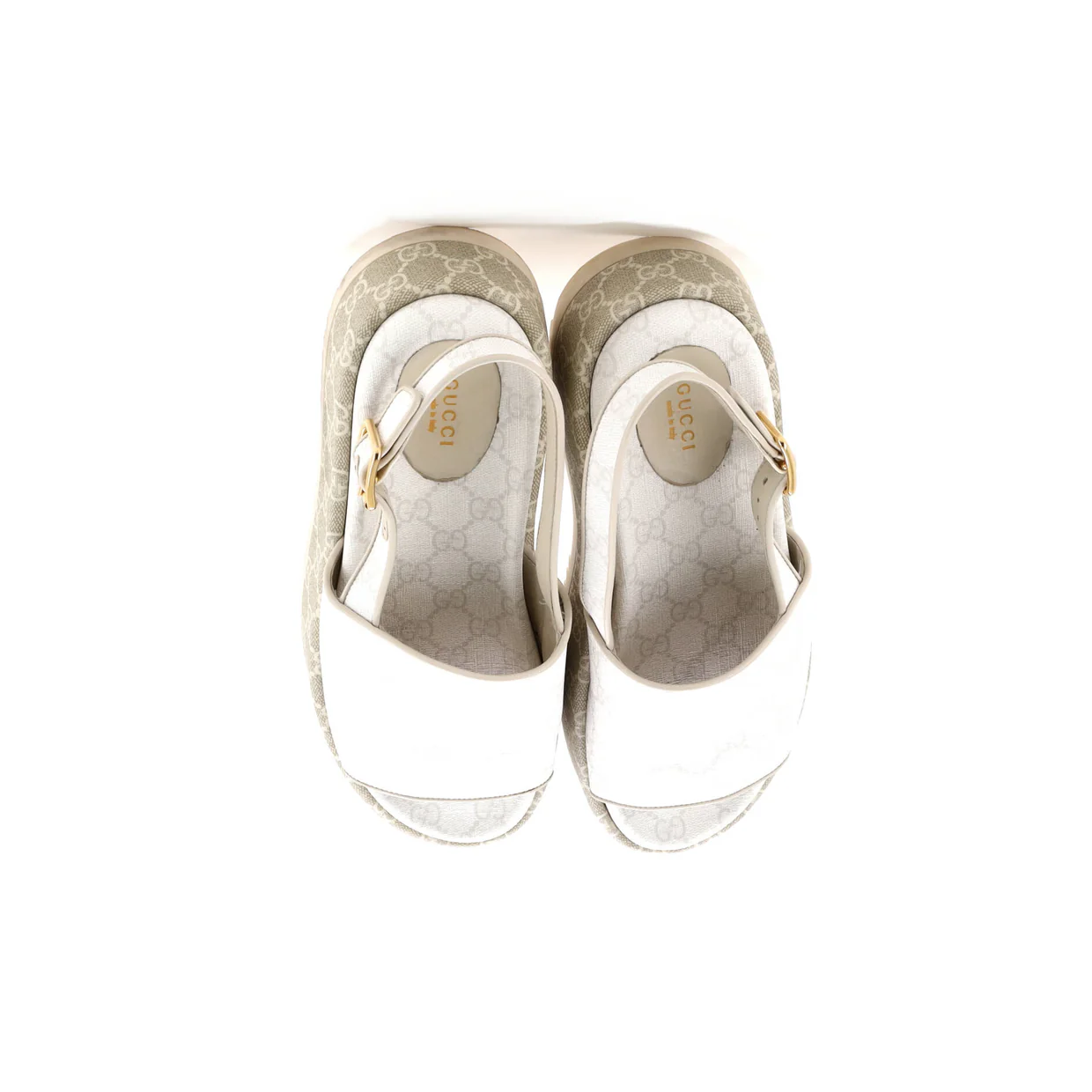 Women's Angelina Platform Slingback Sandals GG Coated Canvas - Deep Luxury