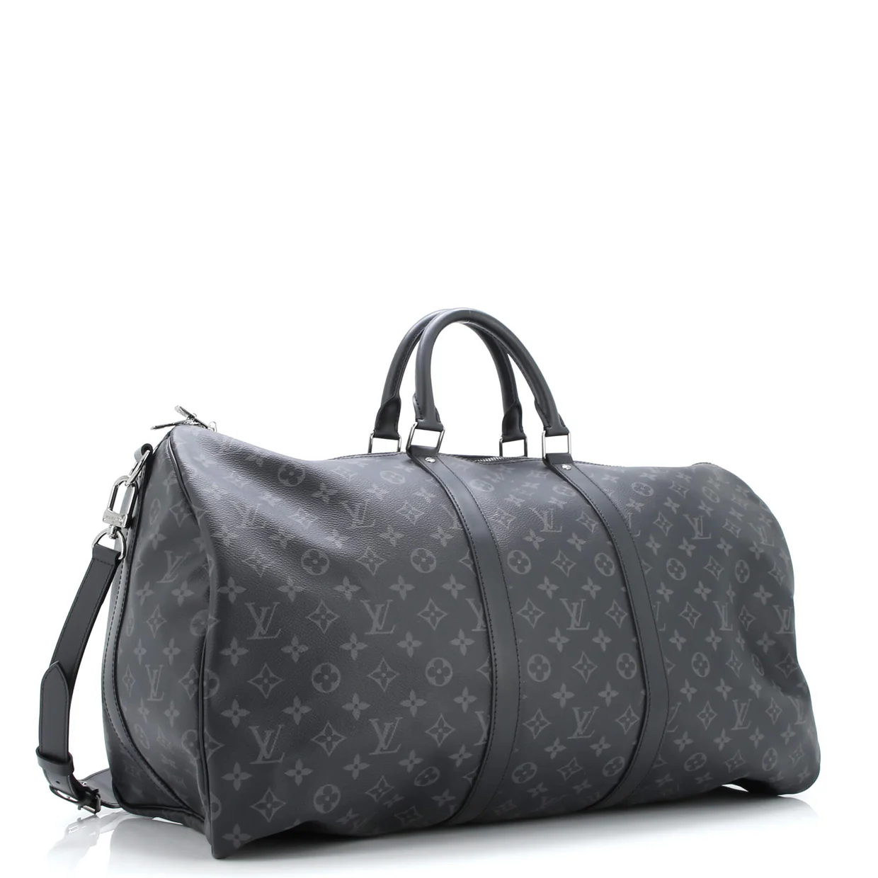 Keepall Bandouliere Bag Monogram Eclipse Canvas 55 - Deep Luxury