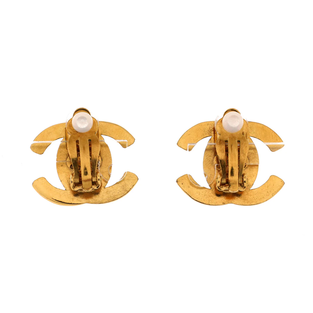 CC Turnlock Clip-On Earrings Metal - Deep Luxury