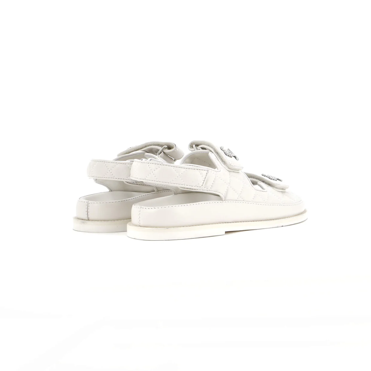 Women's Velcro Dad Sandals Quilted Leather - Deep Luxury