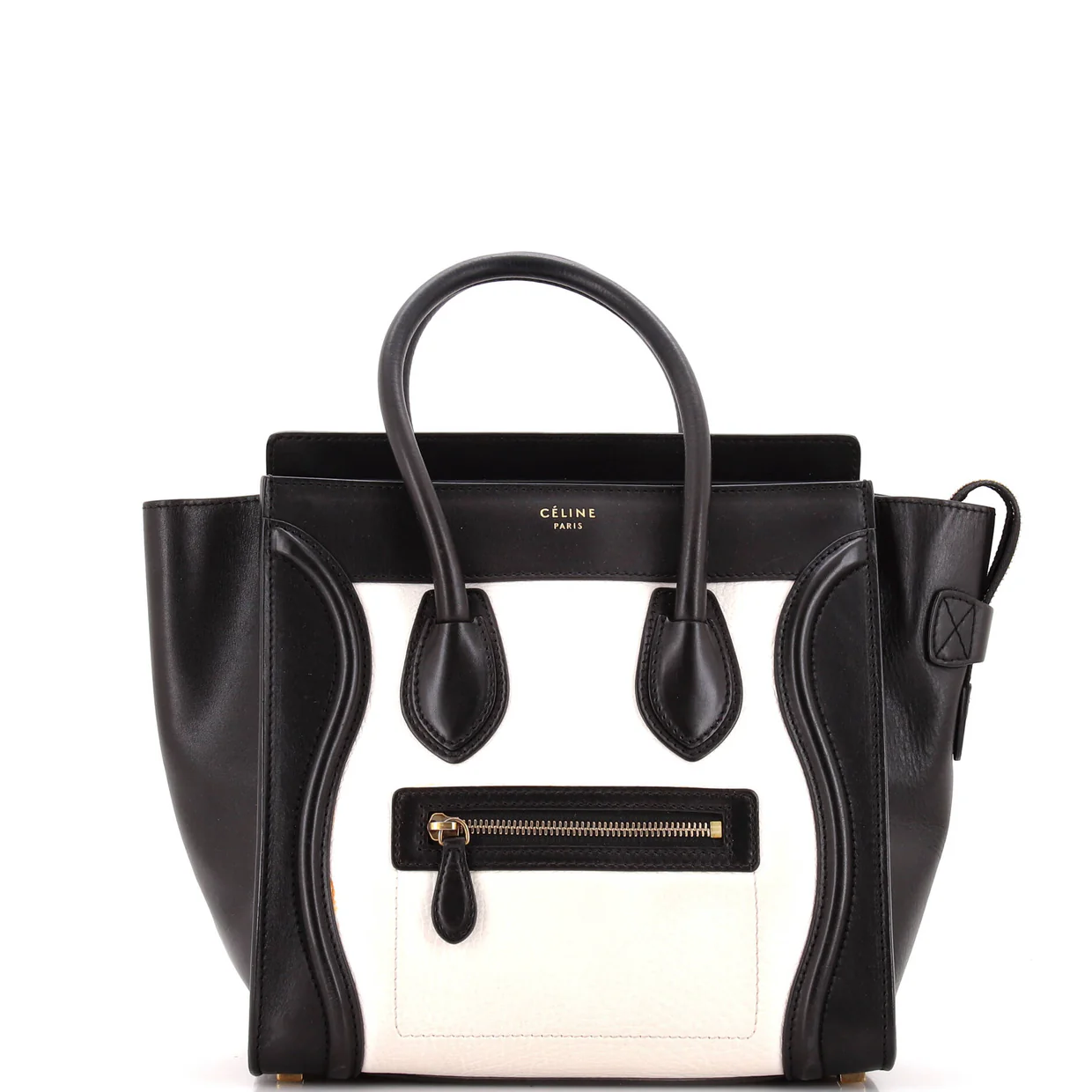 Bicolor Luggage Bag Leather Micro - Deep Luxury
