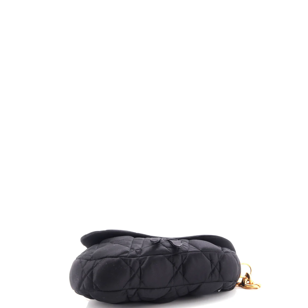 x ERL Venice Saddle Chain Bag Cannage Quilt Satin - Deep Luxury